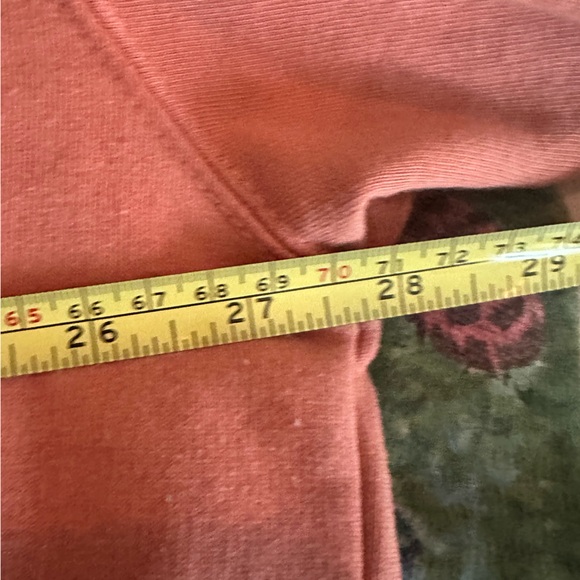 Salmon/Peach Mock Neck Long Sweatshirt - Picture 7 of 7